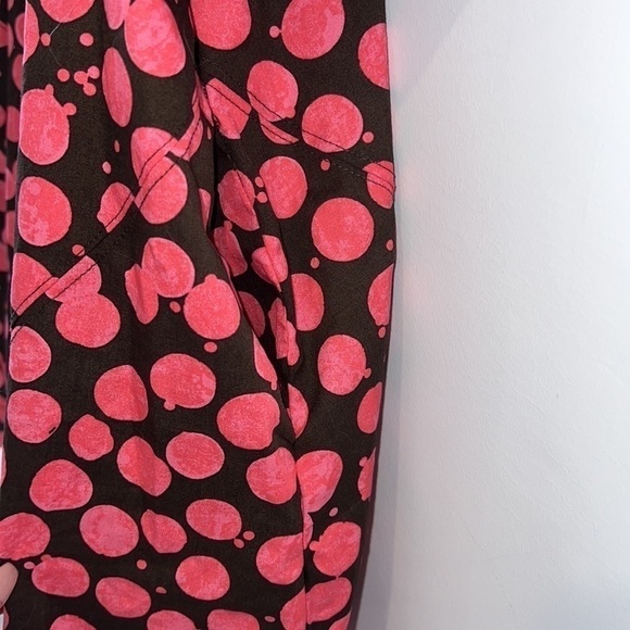 FREE People Pink/Chocolate Combo Jodie Printed Tunic Flowy Oversized top size XS - Picture 7 of 15